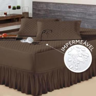 Imagem de Capa De Colchão Impermeável Casal +2 Capas Trav+ 01 Saia Box - Angel D