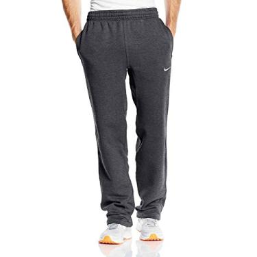 Imagem de Nike Club Swoosh Men's Fleece Sweatpants Pants Classic Fit, Large - Challenge Charcoal Grey/White