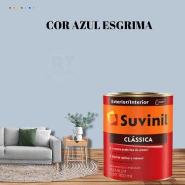 Imagem de Tinta Para Parede Azul Suvinil Clássica 800ml Cor Premium Cor Azul Céu