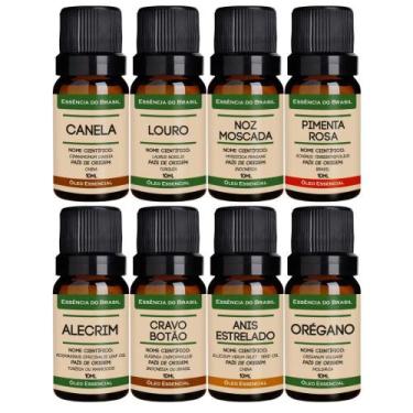 Imagem de Kit 8 Óleos Essenciais - Especiado - Puros E Naturais 10Ml - Essência 