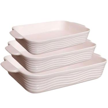 Imagem de Travessa Retangular Sandy Para Forno E Mesa 3 Tamanhos - Etilux
