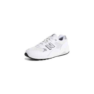 Imagem de New Balance Tênis masculino 580, Branco/sal marinho/prata metálico, 45