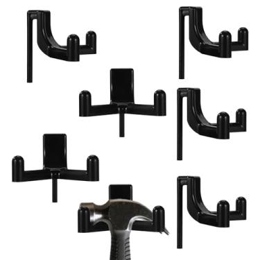Imagem de Sinbana 7un Ganchos Armazéns Armazenamento para Rubbermaid, Ganchos Ferramentas de Plástico Resistentes Fáceis de Instalar para Organizar Ferramentas e Poupar Espaço(Preto)