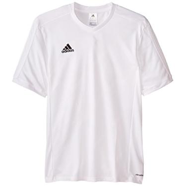 Imagem de Adidas Camiseta de futebol Climacool Regista 14 para meninos grandes, Branco, G