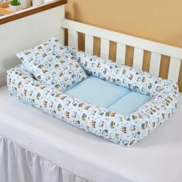 Imagem de Ninho Redutor De Berço Para Bebê Menino Estampa Sublimada - Carinha de