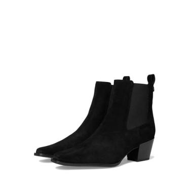 Imagem de Sam Edelman Bota feminina Ashtyn no tornozelo, Camurça preta, 42