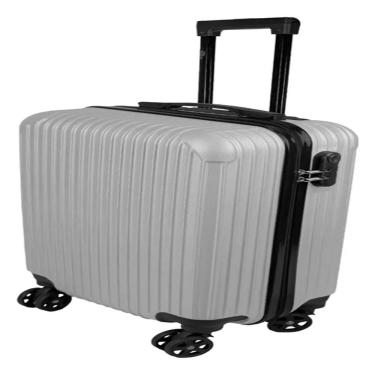 Imagem de Mala De Viagem Rigida Abs De Bordo Pequena Giro 360 De Mao Padrao Anac Com Cadeado Cinza
