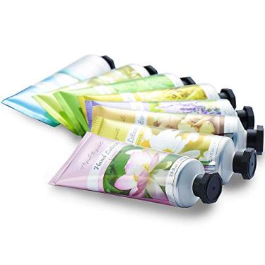 Imagem de Aqua Elegante Conjunto de loção para presente para mulheres - Conjunto hidratante para as mãos feito com manteiga de karité orgânica - Escolha de 8 mini loções perfumadas - Ótimo kit de cuidados com