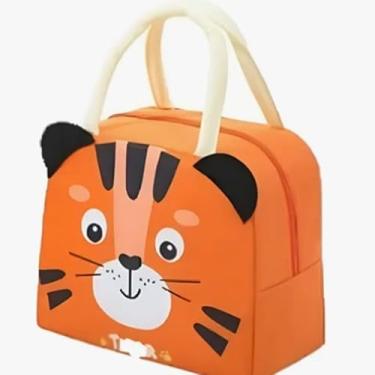 Imagem de Lancheira Térmica Infantil Com Alça Ajustável, Conserva Alimentos Frescos Por Horas. Ideal Para Escola E Passeios. Leve, Resistente E Com Estampa Divertida! (Laranja)