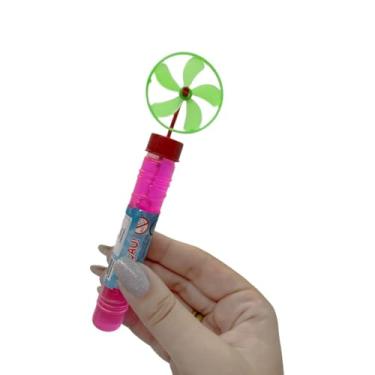 Imagem de Mini Bolha de Sabão Catavento Mágico Kit com 30 Unidades Brinquedo para Festas