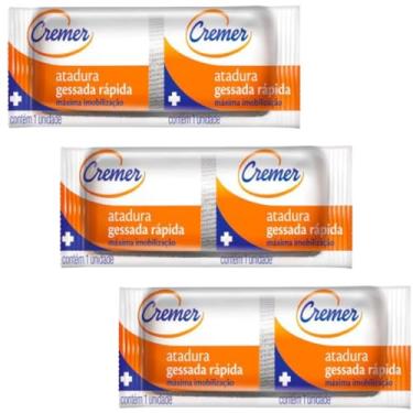 Imagem de Atadura Gessada Cremer 15cm x 3m | Kit com 3 Unidades