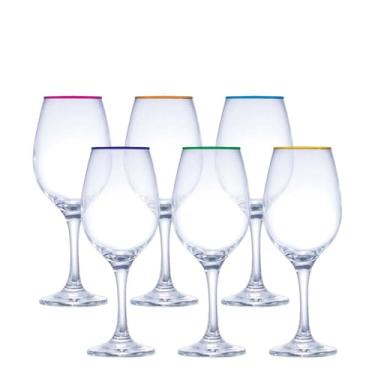 Imagem de Ruvolo, Taça One Água Color Ring, Taça de Vidro para Água e Suco 6pcs, 490ml