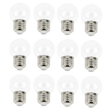 Imagem de Rysa Light Mini lâmpada LED colorida G45, base E26 de 3W, lâmpadas multicoloridas para quarto, casamento, festa de Natal, decoração de bar, humor, pacote com 12 (branco)