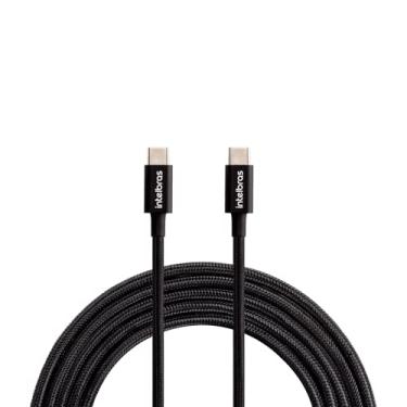 Imagem de Cabo USB-C 1,5m em Nylon Intelbras EUCC 15NP Preto