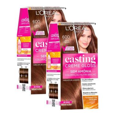 Imagem de Kit 2 Tintura Casting Creme Gloss L'oréal Paris 600 Louro Escuro