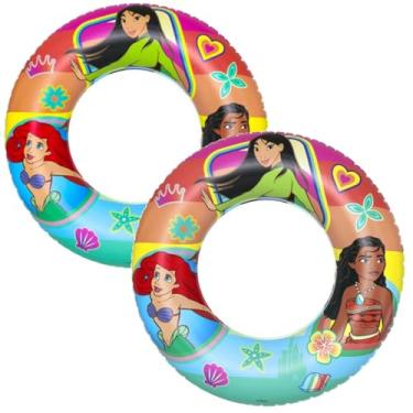 Imagem de TOY DEALS Ofertas De Brinquedos Eua Princess Swim Ring - Pacote Com 2 Boias, Boias Infláveis, Natação, Piscina, Para Crianças, Meninos E Meninas A Partir 3 Anos (Princesa 2)