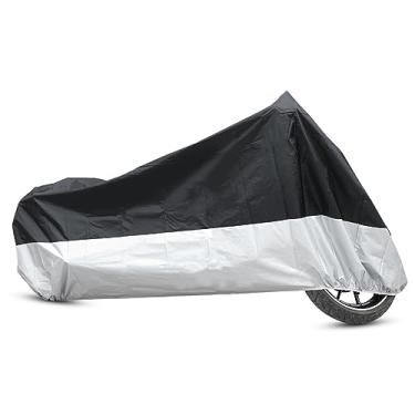 Imagem de Capa de motocicleta Uxcell XGG 190T capa de chuva preta + prata exterior UV impermeável 104" para Honda