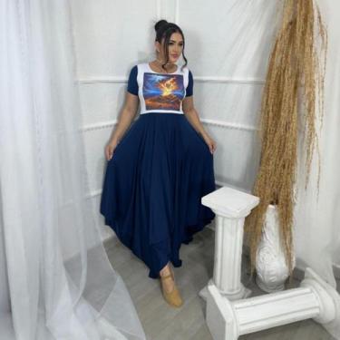 Imagem de Vestido de Dança Coreografia SARÇA ARDENTE Moda Evangélica Feminina - 