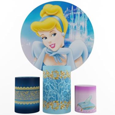 Imagem de Kit Decoração Festa, Cinderela + Trio Capas De Cilindros