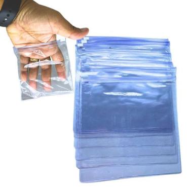 Imagem de Embalagem Multiuso PVC Cristal com Zíper 13x13cm Kit 20unds - Embalage
