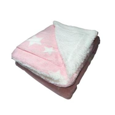Imagem de Cobertor Manta para Bebê Estampado com Sherpa Microfibra Antialérgico 