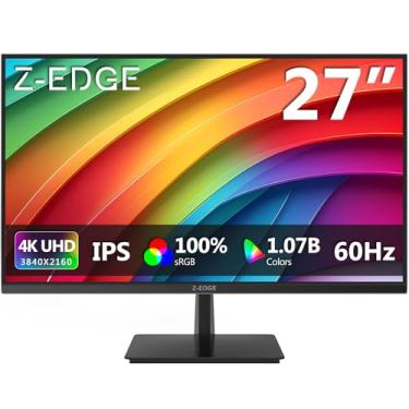 Imagem de Z-Edge Monitor de PC de 27'' 4K pixeis ultra HD (3840 x 2160) IPS, 60 Hz, monitor LED de 16:9, 300 CD/m², FreeSync, HDMI DisplayPort, 2 altifalantes integrados, amplo ângulo de visão 178° - preto