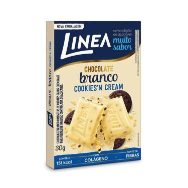 Imagem de Chocolate Linea Diet Zero Açúcar Branco e Cookies Barra 30g