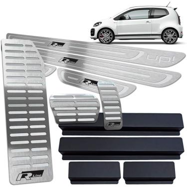 Imagem de Descanso Pedaleira Auto. Soleira Prata BR Up R-line 4 Portas