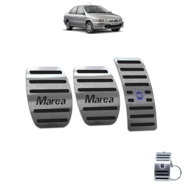 Imagem de Pedaleira Em Aço Inox Fiat Marea 1998 A 2007 Manual Preto