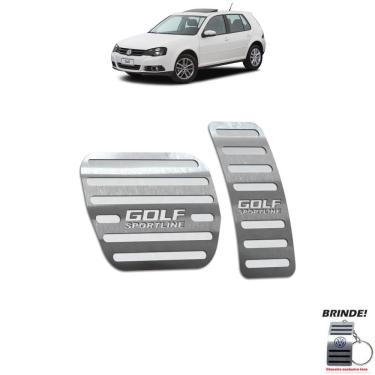 Imagem de Pedaleira Automático Aço Inox Golf Sportline Até 2014 Prata