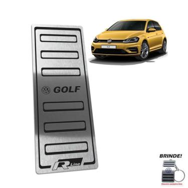 Imagem de Descanso De Pé Em Aço Inox Golf R-line 2018 2019 Preto