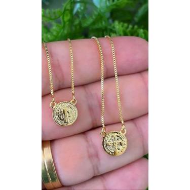 Imagem de Escapulário São Bento - Banho de Ouro 18K - 1 Unidade - no-brand