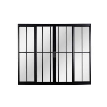 Imagem de Janela de Alumínio de Correr 100x150x8cm 4 Folhas Vidro Liso Ecosul Esquadrisul