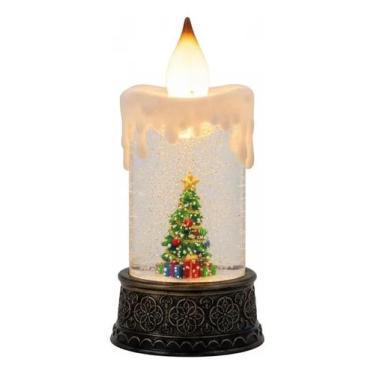 Imagem de Enfeite Natalino Decorativo Vela Luminária Led A Pilha Luxo - Multiart