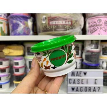 Imagem de Potinho Tupperware Floral 140 ml com Tampa Verde