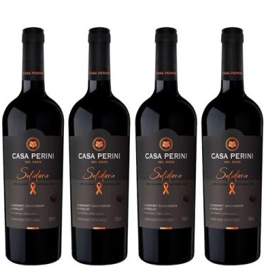 Imagem de Vinho Tinto Cabernet Merlot Casa Perini 750ml Kit 4un