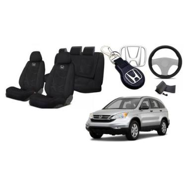 Imagem de Combo Tecido Personalizado Capas Assentos Estofado CRV 95-12 + Volante