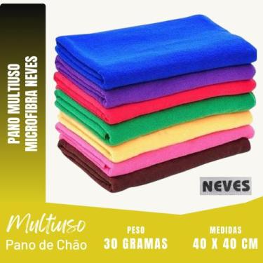 Imagem de Kit C/ 12 - Pano De Microfibra - 40 X 40cm - Neves - Pia - Multiuso - 