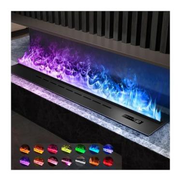 Imagem de Lareira Decorativa Lareira elétrica 3D atomizada Casa Comercial Umidificador Simulação Chama Decorativa Eletrônica Núcleo(1.2m,Dazzle Color)
