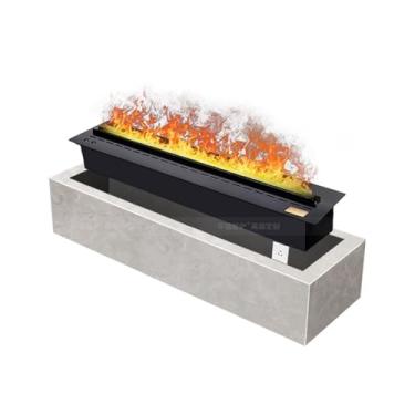 Imagem de Lareira Decorativa Lareira elétrica, lareira embutida com luz LED colorida de chama inteligente, tela sensível ao toque, controle remoto(1800mm)