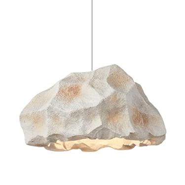 Imagem de Luminária pendente de resina, luminárias de teto de fazenda, luminária suspensa simples e moderna de cabeça única E27 para sala de estar, quarto, corredor, casa de família, exposição