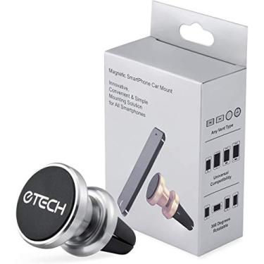 Imagem de Suporte magnético para carro, suporte magnético eTECH para saída de ar universal para iPhone X/8 Plus/7/6S/5S, Galaxy S5/S6/S7/S8/S9, Google Pixel, LG e outros smartphones (pacote com 2)