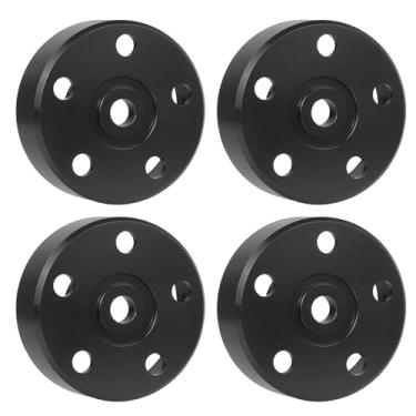 Imagem de TOOMOD Aluminum Wheel Hex Hub adapters for Tamiya Super ClodBuster Bullhead Upgrades Replace Parts (Black)