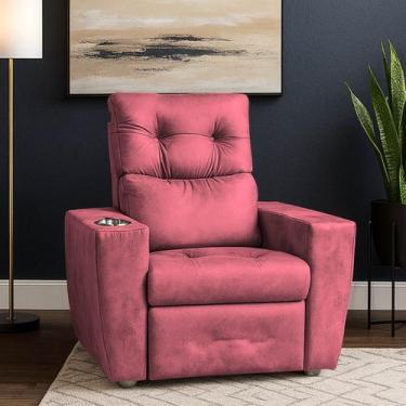 Imagem de Poltrona Idoso Reclinável 3 Posições Magazine - BL Decor, Rosa