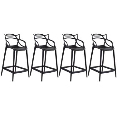 Imagem de KIT - 4 x banquetas médias Masters Allegra - 66 cm - Preto