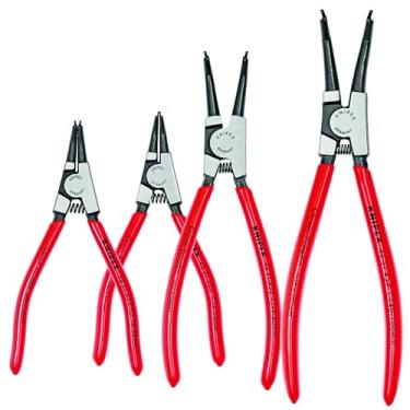Imagem de KNIPEX Ferramentas – Conjunto de 4 peças de clipes externos, 45 graus (9K001902US), vermelho