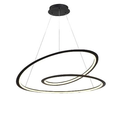 Imagem de PENDENTE INFINI PRETO (D)79CM 1X61W 3000K 1800LM LED