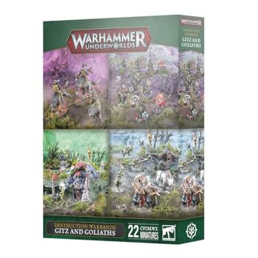 Imagem de Warhammer Underworld: Gitz and Goliaths – 22 Push-Fit Destruction-Themed Miniatures with Scenic Bases, Fighter & Warscroll Cards