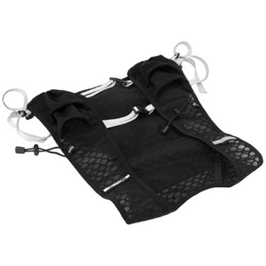 Imagem de Lljsszr Colete com de Hidratação Compartimento Principal Espaçoso Fechos Duplos Seguros Vários Bolsos Externos Material Refletivo para Maior Visibilid, Black L 45x36x1cm