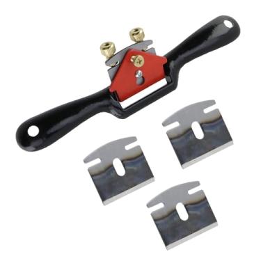 Imagem de Tulead Metal Spokeshave Ferramenta de cortar à mão com lâminas para barbear com raio ajustável